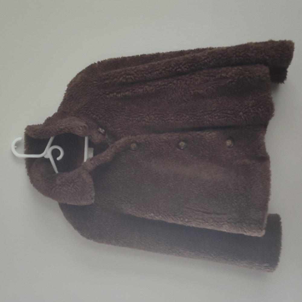 Vintage Cache brown shaggy fur coat. Size small Excellent like-new condition